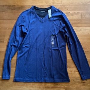 Men’s Covington Blue Long Sleeve Sweater V Neck Medium